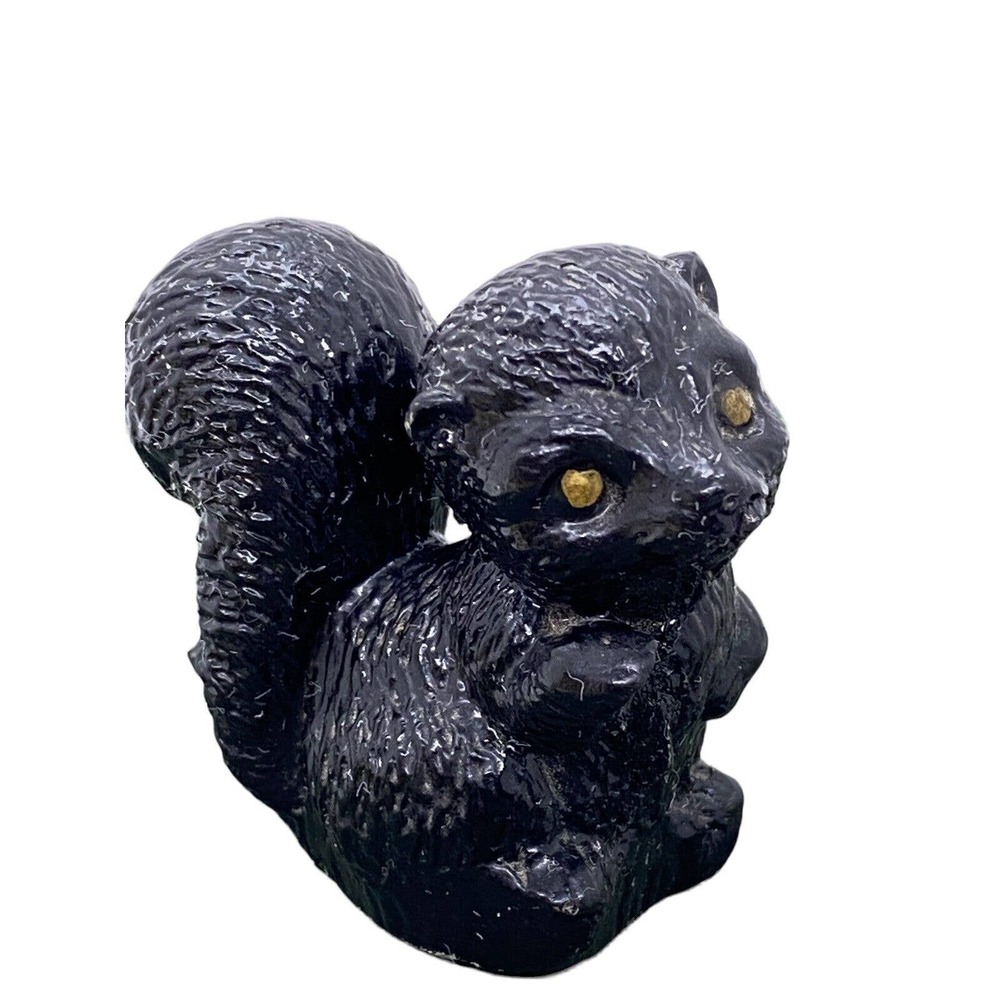 Handmade Coal Squirrel Figurine Ebony Wood Products 2"x2" Miniature Oneonta, AL